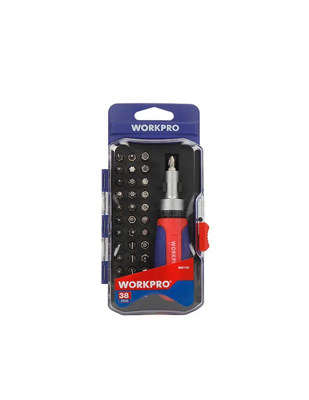 Destornillador de carraca 38 piezas. workpro Oferta Limitada